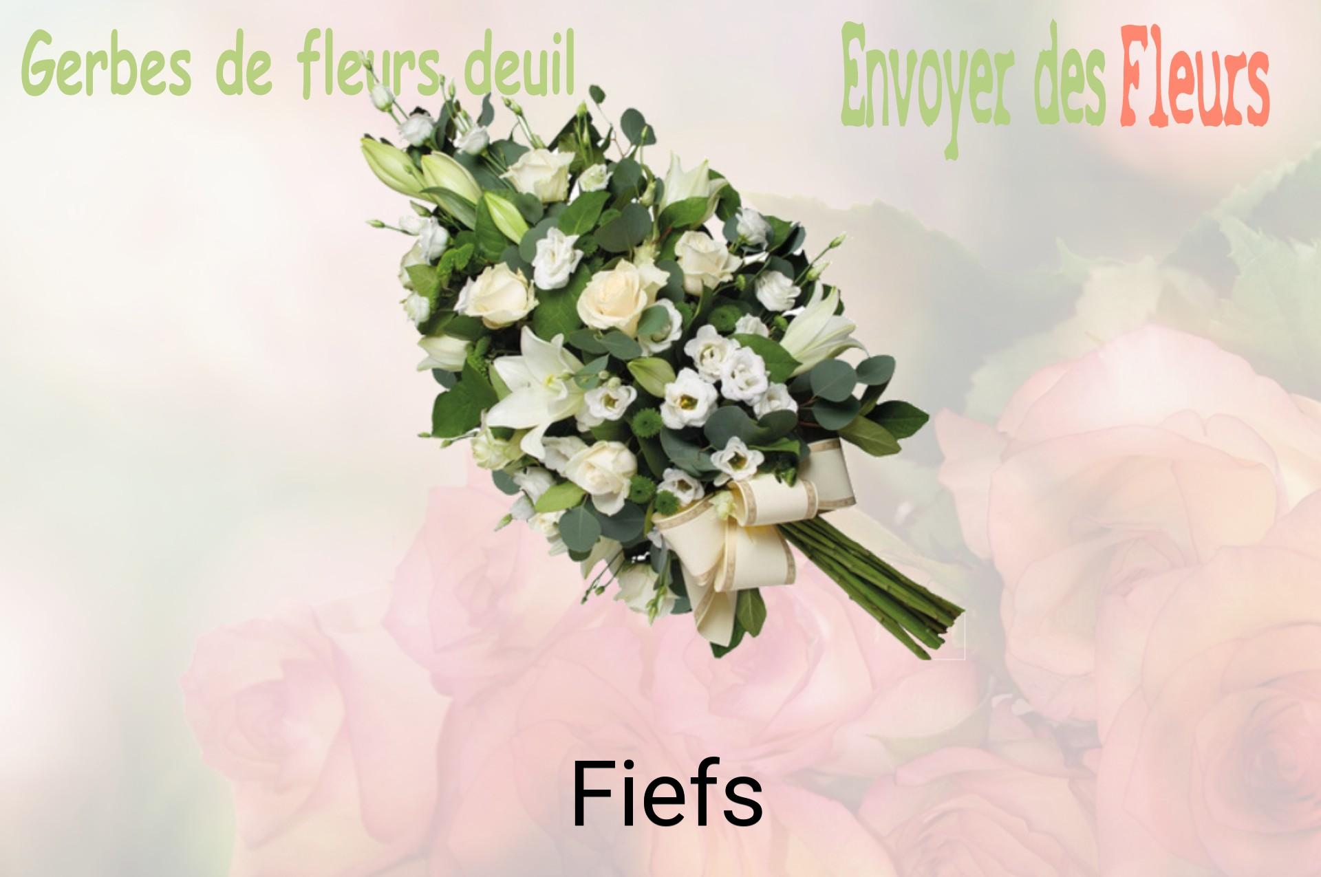 Gerbe de fleurs de deuil livrée à Fiefs